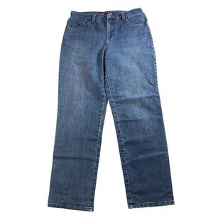 Gloria Vanderbilt Amanda Jeans Women's 8 Short Blue Mid Rise Straight Stretch